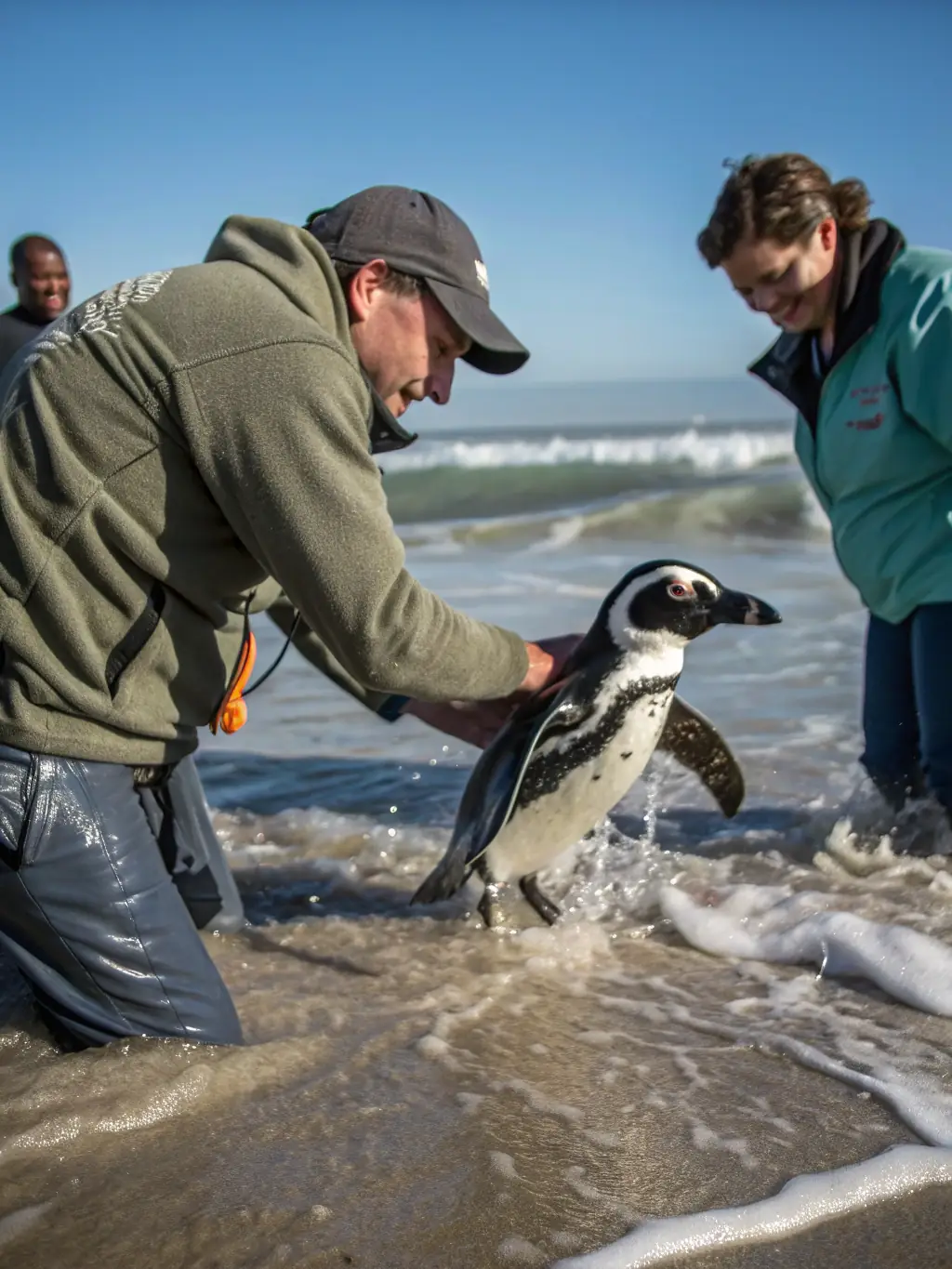 A picture of a team releasing native species into a restored habitat, highlighting the organization's commitment to biodiversity.