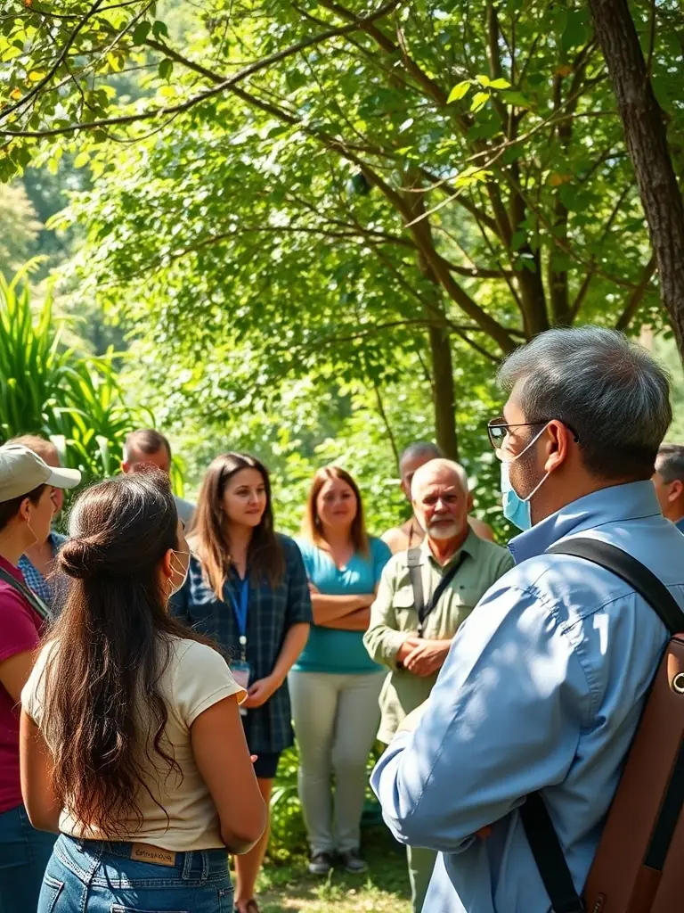 A photo of a workshop or training session where members are learning about responsible hunting practices and wildlife conservation.